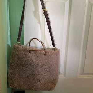 Anthropologie teddy bear purse